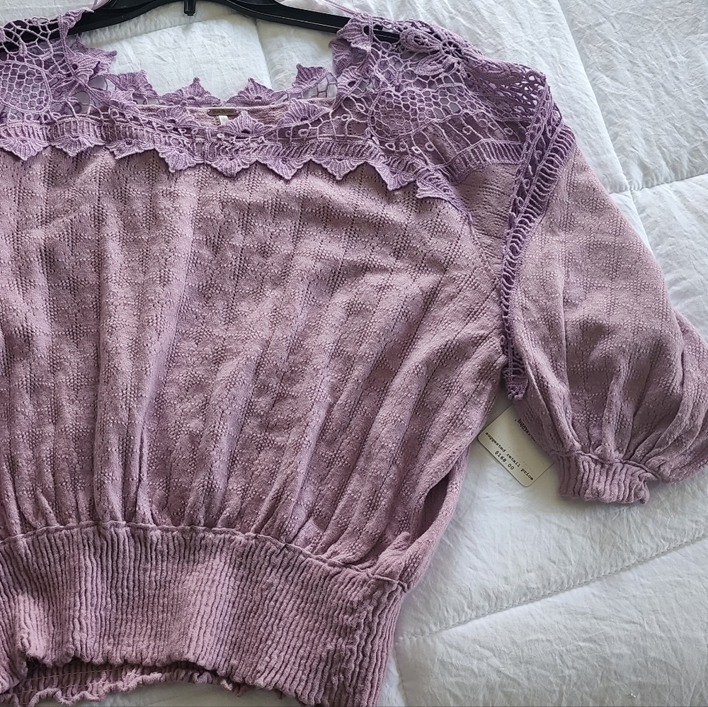Free People crochet top NWT